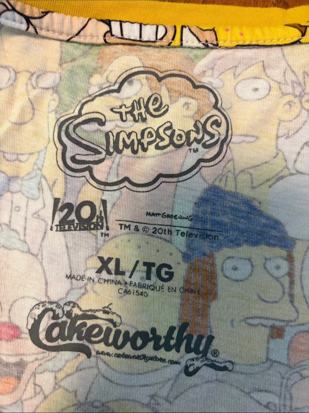Cakeworthy AOP: The Simpsons All-Over Print Tee - Yellow Multi - Picture 3 of 6